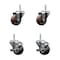 Service Caster 3 Inch High Temp Glass Filled Nylon 58 Inch Threaded Stem Caster Set 2 Brakes SCC SCC-TS20S314-GFNSHT-58212-2-TLB-2 - alternate 1